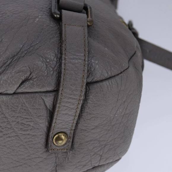 BURBERRY Blue Label Shoulder Bag Leather Gray Auth ti2581 - Picture 14 of 16